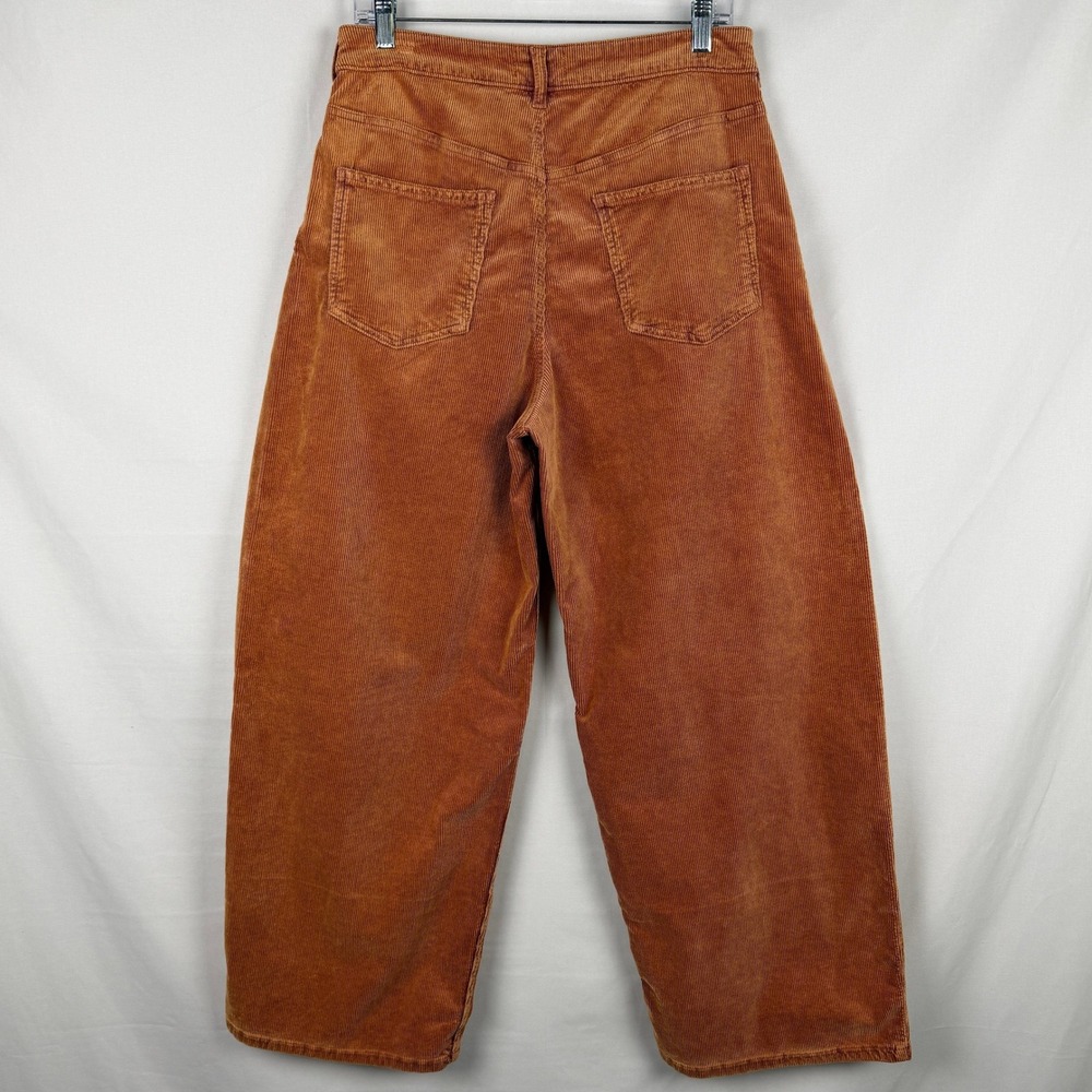 Anthropologie Pilcro Kenna Heritage Corduroy Barrel Jeans 29 Rust Boho Western - Picture 4 of 9